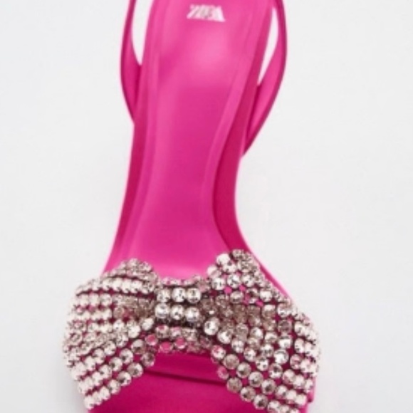 Zara's Women's Rhinestone Bow High Heels slingback - Picture 6 of 6